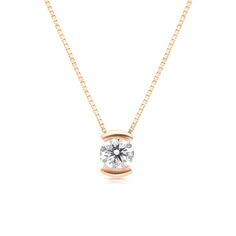 Modern and sophisticated, this necklace is a captivating look any woman would adore. Beautifully crafted, this ring features a dazzling 0.57carat center stone placed prominently in a 18K rose gold half-bezel setting that enhances the diamond's size and sparkle. This classic look is one she'll turn to often, every day, and on special occasions. An amazing and thoughtful anniversary gift for your loved one. 0.57 carat round brilliant cut D SI1 -CGL report 18k rose gold We offer a Free virtual Cons Modern Diamond Pendant, Necklace Design Ideas, Unique Diamond Pendant, Half Bezel Setting, Round Diamond Pendant, Diamond Pendant Jewelry, Diamond Circle Pendant, Solitaire Diamond Pendant, Diamond Pendent