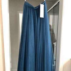 Skylar Tulle Skirt Color: Honey Do Blue (Peacock), Size: 2, Length: Petite Maxi (41 In Waist To Hem) Sequin Mermaid Skirt, Bridesmaid Tulle, Bridesmaid Skirts, Tulle Maxi Skirt, Chiffon Maxi Skirt, Burgundy Skirt, Bridal Skirts, Purple Maxi, Wedding Skirt