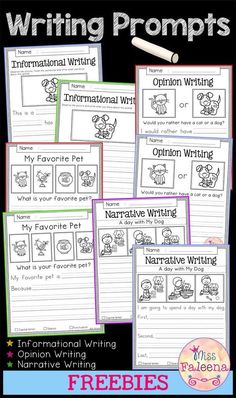 writing prompts for the national writing contest with freebiets and printables