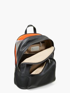 Rich pebbled leather ensures this Jack Spade backpack always looks smart; handy details like a padded back (because yours isn't) adjustable straps and a secure sleeve for your 13-inch laptop help you go the extra mile on the longest days. Going hands-free has never been a wiser decision. | Kate Spade Jack Spade Pebbled Leather Backpack, Black Functional Leather Backpack With Leather Trim, Luxury Bags With Leather Trim For Commuting, Luxury Commuting Bags With Leather Trim, Modern Leather Standard Backpack, Kate Spade Leather Backpack For On-the-go, Standard Backpack With Leather Backing In Coated Canvas, Coated Canvas Backpack With Leather Backing, Standard Backpack With Leather Backing And Coated Canvas, Business Coated Canvas Backpack