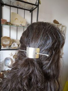 Beaten Sterling Silver Hair Cuff With Stick Celtic Hair | Etsy Metal Hair Piece, Sterling Silver Hair Pins, Silver Hair Cuffs, French Hair Accessories, Funky Hair Clips, Hair Pins Hairstyles, 90s Hair Accessories, Silver Hair Jewelry, Silver Hair Clips