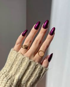 Vampy Nails, Dark Purple Nails, Milky Nails, October Nails, Nagel Tips, Purple Nail, Thanksgiving Nails, Fall Nail Art, Fall Nail Colors