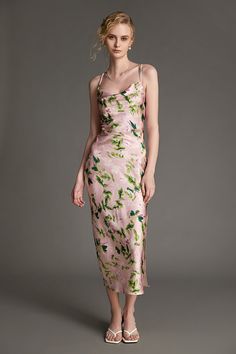 Add a luxe feel to your occasion look with this dreamy dress. It features pink satin fabric with contrasting floral print, a strappy back and cowl neck. Team with strappy heels and a pendant for a feminine feel. No Stretch Medium Weight Regular Fit Fabric: 100% PolyesterModel is 175cm/5'8" tall, 82cm/32" bust, 60cm/24" waist and 89cm/35" hip and wears a size S. Care Instruction: Machine Wash at or below 30°C, Do not bleach, Line dry in shade, Iron cool (max 110â„?, Dry clean, tetrachloroethylene(PCE) only.Please note: The images represent actual product though color of the image and product may slightly differ.This item will be shipped within 10 business days. SKU: W2202BB1916PKSSKU: ${data.sku} Formal Spaghetti Strap Slip Dress For Spring, Chic Fitted Floral Print Slip Dress, Satin Sleeveless Slip Dress With Floral Print, Sleeveless Satin Slip Dress With Floral Print, Elegant Floral Print Satin Slip Dress, Sleeveless Floral Print Silk Dress For Spring, Chic Sleeveless Floral Silk Dress, Chic Sleeveless Silk Dress With Floral Print, Elegant Satin Slip Dress With Floral Print