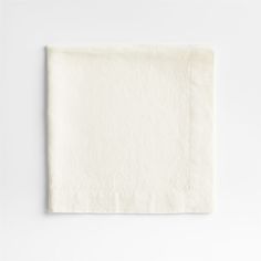 a white napkin on a white background