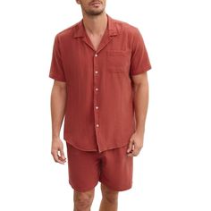 Elevate your summer wardrobe with the WhizMax Men's 2-Piece Summer Beach Outfit. This set includes a short-sleeve button-down shirt and matching drawstring shorts, perfect for a relaxed yet stylish look.

- Material: Soft, skin-friendly fabric for optimal comfort
- Shirt Features: Cuban collar, short sleeves, single chest pocket
- Shorts Features: Elastic waist with drawstring, two side pockets
- Color: Solid, classic hue for versatile styling
- Gender: Male
- Age Group: Adult

Designed with a t Casual Linen Sets For Vacation, Casual Linen Sets For Summer, Casual Linen Summer Set, Casual Solid Color Sets For Vacation, Casual Solid Color Vacation Sets, Casual Collared Sleepwear, Collared Beach Sets For Summer, Collared Summer Vacation Sets, Casual Linen Beachwear Set