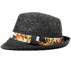 Be it a beach party or a holiday to Bangkok, this chic fedora will add an element of fun to your look. Created for men, this structured hat is made using exceptional quality straw that makes it lightweight but durable. Designed with a printed cloth band that elevates its visual appeal, this sassy fedora will keep you looking cool and feeling fabulous this summer. Try out this trendy hat today!Specifications Style: Casual Pattern Type: Solid Model Number: 18001 Material: Straw Item Type: Fedoras Multicolor Summer Fedora With Short Brim, Adjustable Woven Straw Hat For Summer, Black Hat Band For Summer Vacation, Black Hat Bands For Summer Vacation, Adjustable Straw Boater Hat For Summer, Adjustable Multicolor Panama Hat For Spring, Black Hat Bands For Vacation, Trendy Short Brim Boater Hat For Beach Season, Multicolor Flat Brim Fedora For Summer