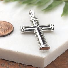 14KT White Gold Polished Large Cross Pendant - Legacy Saint Jewelry White Gold Polished Cross Necklace, Gold Chain Necklaces, White Gold Chain, White Gold Chains, Gold Polish, Chain Necklaces, Gold Chain Necklace, Unisex Design, Cross Pendant