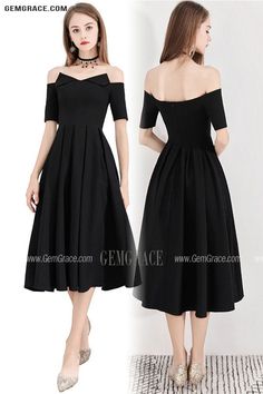 Special Black Chic Off Shouler Party Dress Tea Length Aline Ref#BLS97022 at GemGrace. #HomecomingDresses Shop now to get $10 off. Pro custom-made service for wedding dress, formal dress. View Homecoming Dresses,Short Homecoming Dresses,Black Homecoming Dresses,Simple Homecoming Dresses,Semi Formal Dresses for more ideas. Click to shop now! #BuyableHomecomingDresses Party Fit And Flare A-line Tea Length Dress, A-line Tea Length Dress With Fitted Bodice For Party, Black A-line Midi Dress With Fitted Bodice, Chic Black A-line Evening Dress, Fit And Flare A-line Tea Length Dress For Cocktail, Fitted A-line Dress For Banquet, Pleated A-line Evening Dress For Party, Chic Fitted A-line Tea Length Dress, Solid Color A-line Formal Dress