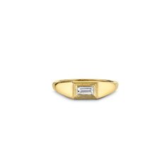 14k yellow gold and diamond fluted baguette signet ring. Fine 14k gold band. Gold Wedding Band No Diamonds, Baguette Signet Ring, Classic Gold Baguette Ring, Classic Gold Baguette Diamond Ring, Classic Yellow Gold Baguette Ring, 14k Gold Baguette Cut Diamond Ring, Timeless Gold Baguette Diamond Ring, Modern Yellow Gold Signet Ring With Baguette Cut, Modern 14k Gold Baguette Cut Signet Ring