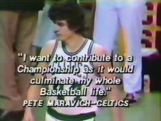 an image of a man on the tv screen with words in front of him that read i want to continue to a championship as it would cuminate my whole basketball life