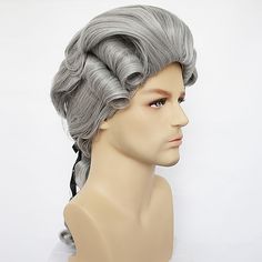 Gender:Men's,Women's; Types:Party Costume,Costume,Cosplay Costume; Style:Charm,Ordinary,Accessories,Active,Basic,Cosplay,Costume Party; Material:Chemical Fiber; Age Group:Adults'; Characters:Judge; Cosplay Works:Cosplay; Cosplay Category:Cosplay Wigs; Wig Fiber:Heat Resistant Fiber; Wig Length Range:21; Color Shade:Black,Blonde,White,Gray; Hair Material:Synthetic Hair; Head Circumference:25-40; Texture:Curly; Features:Comfortable,Natural Hairline,Breathable; Net Weight:0.3; Heat Resistant:Yes; L Judge Wig, Men's Wigs, Anime Wigs, Long Hair Wigs, Mens Wigs, Grey Wig, Black And Blonde, Wigs Online, Costume Wigs