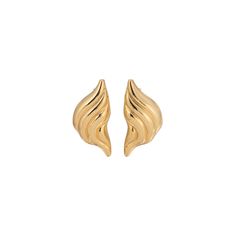 CROISSANT GOLD Croissant Earrings, All Currency, Jewelry Product Shots, Gold Statement Earrings, Fashion Things, Brooch Necklace, Gold Piece, Simple Chic, Gold Earring