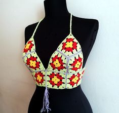 "Handmade Crochet top bralette beach wear, festival top SİZE ::Medium Large  25\"minimum waist. adjustable waist with laces for large READY TO SHIPP Please check your registered address is up to date on Etsy There is an express shipping option (need phone number) I send your orders by Turkish Postal Service with a registered number. The items will be shipped in Turkey after payment within 3-5 business days, and it normally will take 20-25 business days for delivery. Not valid time for days like Yellow Bohemian Crochet Top For Festival, Fitted Halter Top For Beach Festivals, Festival Fitted Halter Top For Beach, Festival Beach Fitted Halter Top, Festival Halter Top For Beach, Green Crochet Lace Crop Top For Summer, Handmade Crochet Top For Summer Festivals, Fitted Green Crochet Top For Beach Season, Handmade Green Crochet Top For Summer