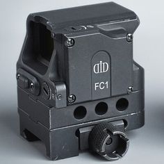 an old black camera with the word diff printed on it's back side