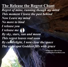 I toss and turn in the bed. The same thoughts, the same regrets run again in my mind.  Why did I do that?! How stupid!  Do regrets keep you awake and haunt your day-time thoughts?  Sometimes, I get stuck with thoughts of regret and pain.  How can you release these painful thoughts? Healing Spells, Wiccan Witch, Magick Spells, Eclectic Witch, Wiccan Spell Book, Witchcraft Spell Books, Witch Spell Book, Wicca Witchcraft, Wiccan Spells