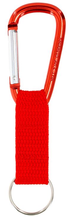 Spring loaded for easy open and close action. Includes a nylon strap and 1 In. split ring. Hillman Snap-hook key ring in Red | 9986371 Key Accessories, Split Ring, Key Rings, Key Ring, Split, Key, Ring, Red