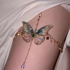 This Green Butterfly Thigh Chain is perfect for adding an extra touch of sparkle to your look. Made from shinning material, it highlights the beauty of your legs and gives you a diva-like look. 🦋More Grape JiangNan Product👈 Product DetailMaterial: CopperingElastic Strap(Perimeter): 46~54cmTech: HandmadeStyle: ChicOccasion: Bar/Party/Weekend Casual/Going Out Product Note: 1. All pictures are taken in real-life scenarios, and color variations may exist under different lighting conditions. 2. Ple Thigh Jewelry, Butterfly Legs, Thigh Chain, Leg Chain, Delicate Butterfly, Bar Party, Magical Jewelry, Prom Jewelry, Green Butterfly