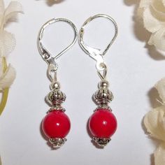 Red & Silver Beaded Earring Set Earring Earring Earring Earring Earring 4646 This Nwt Small Beaded Earring Set Was Handmade By Me - Wvluckygirl. Handcrafted With Red Glass Beads And Silver Toned Costume Jewelry Beads That Were Antiqued In Black. The Pair Dangle & Drop From 925 Sterling Silver Lever Backs For Women's Pierced Ears. Measure 1 1/2 Inches Tall & Not Quite 3/8 Inches Wide. Each Single Earring Weighs About 1.6 Grams. Lightweight! Use This Beautiful Set To Add A Little Sizzle To A Top, Classic Red Nickel-free Earrings, Classic Red Dangle Earrings, Elegant Red Beaded Earrings For Gift, Red Hypoallergenic Jewelry For Party, Red Hypoallergenic Party Jewelry, Hypoallergenic Red Jewelry For Parties, Red Sterling Silver Beaded Earrings, Classic Red Beaded Jewelry, Red Beaded Sterling Silver Earrings