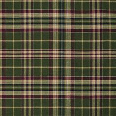 a green and red plaid fabric