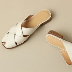 Color: beige, Shoe Size: 5 Cream Flats With Woven Sole For Summer, Beige Shoe, Summer Mules, Chunky Heels Casual, Low Heel Flats, Chic Sandals, Shoes Design, Tassels Fashion, Summer Flats