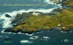 an aerial view of the lighthouse keeper's golf course, which is located on top of a small island