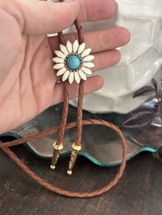 Bolo Tie Women Outfit, Tie Women Outfit, Bolo Tie Women, Southwestern Fashion, Victorian Tattoo, Cosmic Cowgirl, Western Bolo Tie, Daisy Tattoo, Daisy Pendant