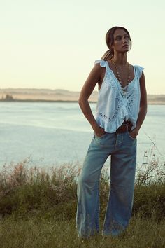 Relaxed Fit Outfits Women, Boho Modern Style, Cool Country Outfits, Country Woman Outfits, Bohemian Outfits Women, Free Spirit Chic, Bohemian Fits, Boho Inspired Outfits, Casual Country Outfit