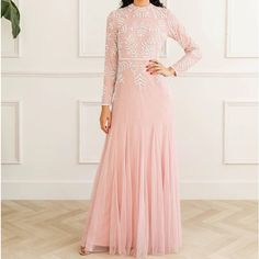 Never Worn, Only Tried On. Brand New In Great Condition. A Beautiful Pink Color, Perfect For Being A Wedding Guest Or For Any Special Occasion. Size 8(Xs). Purchased From Shimmi Dresses For $258 But Selling For $170. Offers Are Welcome! Long Sleeve Mermaid Dress, Dresses Pastel, Cami Midi Dress, Embroidered Tunic Dress, Embroidered Lace Dress, Balloon Sleeve Dress, Floral Shift Dress, Light Pink Color, Dresses Pink