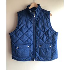 J.Crew Womens Blue Vest Jacket Size Xl, Condition Is New With Tags But Stains On It. Measurements Length Size 25 Inches Pit To Pit Size 23 Inches Casual Blue Vest Outerwear, Fitted Blue Vest Outerwear, Blue Cotton Washed Vest, Blue Button-up Cotton Vest, Affordable Blue V-neck Vest, J Crew Jacket, Blue Vests, Jcrew Women, Vest Jacket