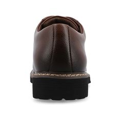 Introducing the Martin plain toe derby by Vance Co. These professional-style shoes are crafted with premium vegan leather, offering a sleek and business-savvy look. Featuring a 12 mm Tru Comfort Foam™ insole and a lace-up design, they provide all-day comfort and a secure fit. With a 1-1/4 inch block heel, round-toe shape, and padded tongue for extra comfort, the Martin derby combines professional style with maximum comfort, making it an ideal choice for the office or any occasion. Business Faux Leather Oxfords With Plain Toe, Business Faux Leather Plain Toe Oxfords, Faux Leather Plain Toe Oxfords For Business, Plain Toe Faux Leather Oxfords For Business, Office Faux Leather Shoes With Plain Toe, Cushioned Leather Shoes For Business Casual, Office Faux Leather Oxfords With Pointed Toe, Faux Leather Oxfords With Pointed Toe For Office, Office Faux Leather Pointed Toe Oxfords