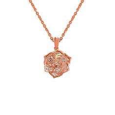 14K Rose Gold Rose Pendant -Solid 14K REAL Gold !! -Beautiful rose pendant with white cubic zirconia stones inside -Fits up to a 1.5MM chain -Any dainty chain will look cute on it -Great for daily wear -(message us if you have any other questions) -ITEMS SOLD BY PEICE (weight is *UNDETERMINED*) Gold Diamond Jewelry With Rose Design, Dazzling Rose Gold Necklace With Cubic Zirconia, Delicate Rose Gold Diamond Necklace With Flower Pendant, Rose Gold Jewelry With Diamond Accents, Flower Shape, Rose Gold Flower-shaped Jewelry With Diamond Accents, Rose Gold Diamond Necklace With Flower Pendant, Rose Gold Diamond Jewelry In Flower Shape, Dazzling Rose Gold Diamond Necklace Gift, Rose Gold Diamond Flower Shaped Jewelry