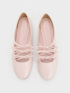 These Dorri flats are the perfect shoes to incorporate the balletcore aesthetic into your look. Complete with a sweet, pastel pink finish, these shoes are quite literally a modern-day interpretation of the classic pointe shoes. Featuring not one, not two but three cute bows affixed to elastic straps, these shoes offer a comfortable fit which makes them suitable for a variety of arch heights -- and all-day wear. Pink Slip-on Ballet Flats For Summer, Feminine Slip-on Flats For Spring, Spring Balletcore Ballet Flats With Round Toe, Spring Pink Closed Toe Ballet Flats, Pink Closed Toe Ballet Flats For Spring, Pink Spring Ballet Flats, Summer Feminine Ballet Flats, Pink Ballet Flats For Spring, Feminine Summer Ballet Flats With Pointed Toe