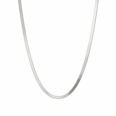 Silver Herringbone Chain for women by Berradas jewelry Elegant Jewelry With Delicate Oval Link Chain, Elegant Everyday Necklace With Snake Chain, Silver Snake Chain Necklace With Delicate Chain For Everyday, Timeless Everyday Snake Chain Jewelry, Modern Snake Chain Necklace For Formal Occasions, Elegant Jewelry With Delicate Link Chain, Elegant Silver Link Chain Jewelry, Modern Tarnish Resistant Herringbone Necklace As Gift, Modern Tarnish Resistant Herringbone Necklace Gift