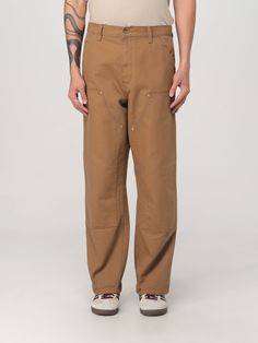 Pants CARHARTT WIP Men color Brown Pantalon Carhartt, Carhartt Work In Progress, Men Carhartt, Brown Pants, Italian Fashion Designers, Carhartt Wip, Italian Fashion, Work In Progress, Mens Pants