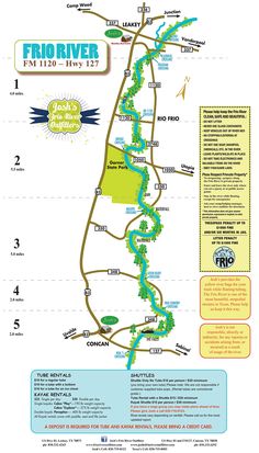 the florida river trail map is shown in blue and green, with information about it