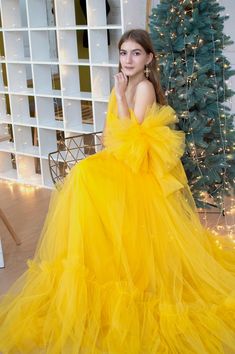 Tulle dress Yellow tulle dress Fluffy dress Yellow gown Dress | Etsy Sheer Tulle Prom Gown, Tulle Princess Dress Ball Gown For Prom, Tulle Ball Gown Princess Dress For Prom Season, Tulle Ball Gown Princess Dress For Prom, Prom Season Tulle Ball Gown Princess Dress, Sheer Tulle Gown For Prom Season, Sheer Tulle Evening Dress For Prom, Sheer Tulle Evening Dress For Prom Season, Floor-length Tulle Princess Dress For Prom Season