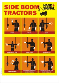 tractor-wheel-loader-hand-signal | Hand signals, Safety posters, Fire ...