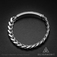 Outstanding Quality Hammered ID bracelet. Handmade with stunning finish. This design can be custom made in any lenght or width starting 11mm. Good Selection of Identity bracelet can be found www.silverwow.net Classic Silver Bracelets With Shiny Finish, Classic Silver Bracelet With Shiny Finish, Classic Silver Stainless Steel Bracelets, Classic Silver Cuban Link Bracelet With Polished Finish, Elegant Sterling Silver Cuban Link Bracelet With Polished Finish, Silver Rectangular Jewelry With Stainless Steel Clasp, Luxury Rectangular Jewelry With Stainless Steel Clasp, Luxury Silver Stainless Steel Bangle, Classic Silver Cuban Link Bracelet With Stainless Steel Clasp