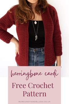 a woman standing with her hands on her hips and the text, free crochet pattern