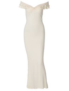 The Ayleen Off Shoulder Maxi Dress in Ivory is a must-have from the Alees Fashion Spring-Summer Collection. Its V-neck and high waist create an elegant and slim fit look, perfect for any occasion. Dare to feel sexy and stylish in this fun and flirty dress. Details Ayleen Off Shoulder Maxi Dress in Ivory V-Neck High Waist Slim Fit Elegant, Sexy, Stylish Alees Fashion Spring-Summer Collection Fitted Cream Maxi Dress, Summer V-neck Bodycon Dress For Dinner, Chic Beige V-neck Bodycon Dress, Fitted V-neck Dress For Summer Dinner, Cream Summer Dinner Dress, Summer Cream Dinner Dress, Summer V-neck Bodycon Dress With Flattering Silhouette, Elegant White Bodycon Maxi Dress, Elegant White Stretch Maxi Dress