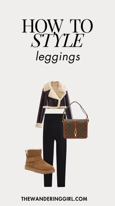 Save this pin for 19+ best casual leggings outfit ideas that are cozy, stylish, and casual! If you want to wear black leggings, yoga pants, winter leggings outfits, fall leggings outfits, legging outfits for work, or cute leggings, this post is a must-read. Tap to learn exactly what to wear with leggings for the perfect athleisure outfit! Brown Leggings Outfit, What To Wear With Leggings, Dark Brown Leggings, Casual Leggings Outfit