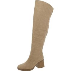 Manufacturer: Sun + Stone Size Origin: US Style Type: Over-The-Knee Boots Collection: Sun + Stone Closure: Material: Man Made Fabric Type: Faux Leather Sku: BH5959162 Size: 10.  Color: Beige.  Gender: female.  Age Group: adult. Tan Knee High Boots, Beige Boots, Sun Stone, Over The Knee Boots, Over The Knee, Knee High Boots, High Boots, Knee Boots, Knee High