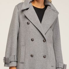 Cozy and chic in one piece. From day to night, this double-breasted cloth coat is the perfect piece for winter days. It features metallic buttons and buckle details to elevate your look.  Made of polyester and wool 70% Polyester 30% Wool. Lining: 100% Polyester  Wash Machine  30º ,  Press Medium  Temperature, Do  not  use spin-dry, Do not Bleach Wool Coat With Double-breasted Button Fastening, Tailored Long Coat With Double-breasted Button Fastening, Tailored Wool Coat With Double-breasted Fastening And Lapel Collar, Solid Wool Double-breasted Outerwear, Wool Double-breasted Outerwear With Notch Lapel, Colorful Boho Fashion, Spanish Fashion, Brand Magazine, Blazer With Jeans