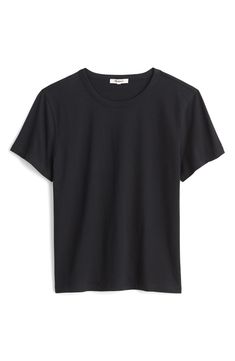 Crafted of 100% cotton jersey, this crewneck T-shirt was designed with a true classic fit. So easy and absolutely essential. 23 1/2" length (size medium) Crewneck Short sleeves 100% cotton Machine wash, tumble dry Imported Halloween Idea, Black Tee Shirt, Thrift Shop, Thrift Shopping, My Fashion Style, Dream Apartment, North Star, Capsule Collection, Work Experience