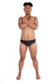 Description: Men’s Black Swim Briefs With Oversized Back Logo Durable stretch fabric with a front liner for sports comfort and a secure fit Internal adjustable drawstring Low-rise waist for a contoured look Brightly colored non-fade print Chlorine resistant 85% polyester, 15% spandex Side seam length is 6cm Model is 183cm tall and wears size Large. Acid Jazz, Body Reference Poses, Swim Brief, Body Reference, Compression Shorts, Wet Bar, Black Logo, Print Logo, Black Design