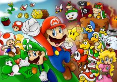 an image of mario and his friends