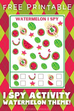 the watermelon is spy activity for kids