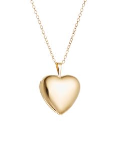 A petite relic of the past that has lived on as an endearing token of affection, this locket is as romantic as it comes. A great gift for your significant other. This premium gold-filled necklace is 5/8" across and features two different textures on each side. With the outside being highly polished whilst the inside consists of brushed satin. The rolo chain is gold-plated and 16" long, the chain comes with a 2" extender just in case you need it. Product Care : Moisture will tarnish your jewelry. Avoid all water, lotions, and perfumes. Clean with a dry cloth. Never use jewelry cleaner or polishing cloths. To limit wear and tear take a day off and store in a safe dry place. Material : Gold-Filled Lotions And Perfumes, Gold Heart Locket, Heart Locket Necklace, Bootie Sandals, Straw Bags, Jean Shirt Dress, Baby Boy Shoes, Heart Locket, Rolo Chain