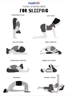 a woman doing yoga poses for sleeping