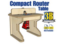 the compact router table is made from plywood